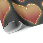 Flaming Hearts Pattern Cadeaupapier (Rol Hoek)