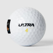 Flaming Heavy Metal Style Mandala Golfballen (Logo)