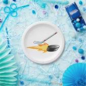 Flaming Hockey Puck Papieren Bordje (Feest)