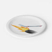 Flaming Hockey Puck Papieren Bordje (Gekanteld)