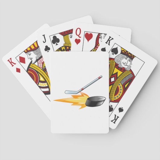 Flaming Hockey Puck Pokerkaarten (Achterkant)