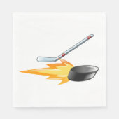 Flaming Hockey Puck Servet (Voorkant)