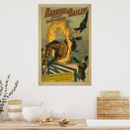 Flaming Horse Circus Poster (Keuken)