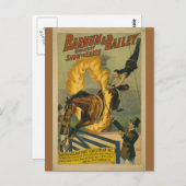 Flaming Horse Circus Poster Briefkaart (Voorkant / Achterkant)