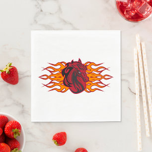 Flaming Horse Napkins Servet
