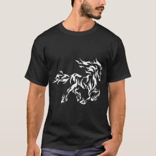 Flaming Horse Tribal Art Design – Vet en fel T-shirt
