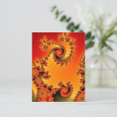 Flaming Hot Double Spiral Briefkaart (Staand voorkant)