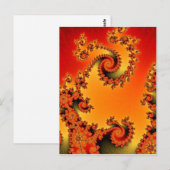 Flaming Hot Double Spiral Briefkaart (Voorkant / Achterkant)