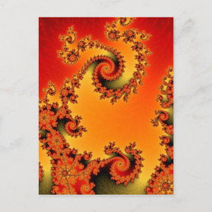 Flaming Hot Double Spiral Briefkaart