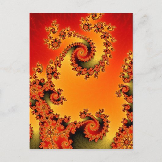 Flaming Hot Double Spiral Briefkaart (Voorkant)