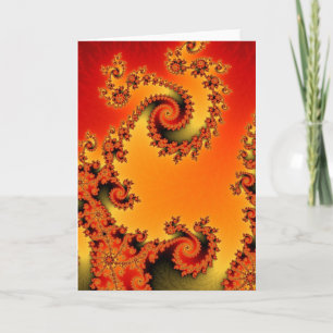 Flaming Hot Dubbele Spiraal Groeten Kaart