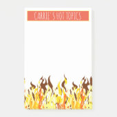 Flaming Hot Topics| Persoonlijke Kantoor Post-it® Notes (Voorkant)