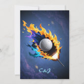 Flaming Intensity: de golfbal in actie. Kaart (Achterkant)