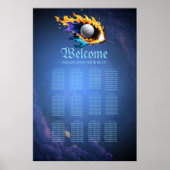 Flaming Intensity: de golfbal in actie. Poster (Voorkant)