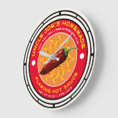  Flaming Jalapeno Hot Sauce Label Grote Klok (Hoek)