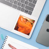 Flaming June, 1895 by Lord Frederic Leighton Sticker (Laptop met iPhone)