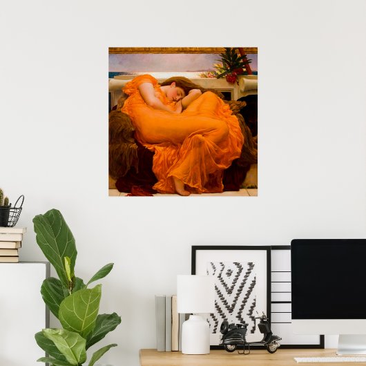 Flaming June by Frederic Leighton Poster (Thuiskantoor)