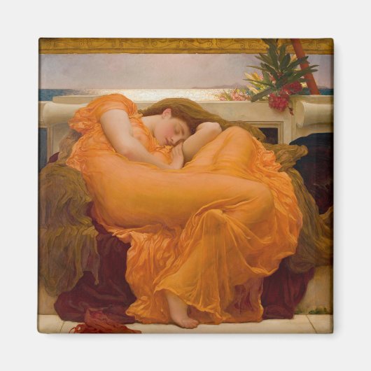 Flaming June by Frederic Lord Leighton 1830 Magneet (Voorkant)