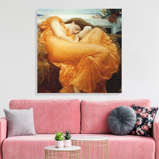 Flaming June Canvas Afdruk (Insitu (Woonkamer))
