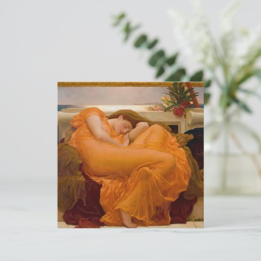 Flaming June (door Frederic Leighton) Kaart (Staand voorkant)