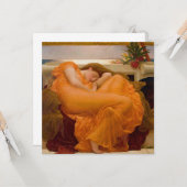 Flaming June (door Frederic Leighton) Kaart (Voorkant / Achterkant in situ)