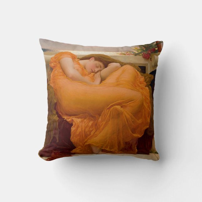 Flaming June (door Frederic Leighton) Kussen (Voorkant)