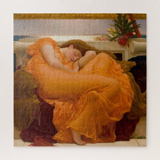 Flaming June (door Frederic Leighton) Legpuzzel (Verticaal)