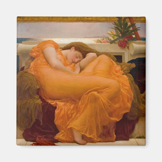 Flaming June (door Frederic Leighton) Magneet (Voorkant)