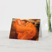 Flaming June door Lord Frederic Leighton Bedankkaart (Voorkant)