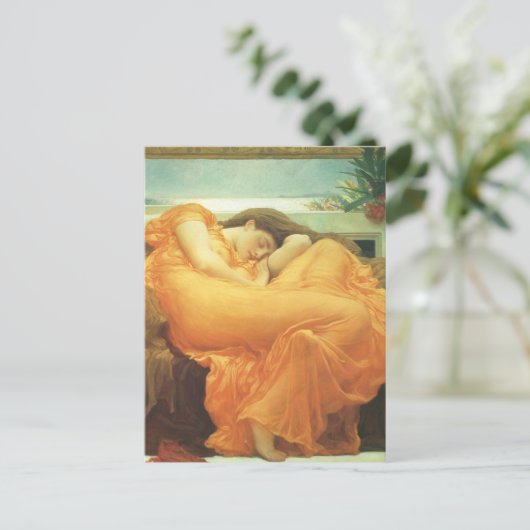 Flaming June door Lord Frederic Leighton Briefkaart (Staand voorkant)