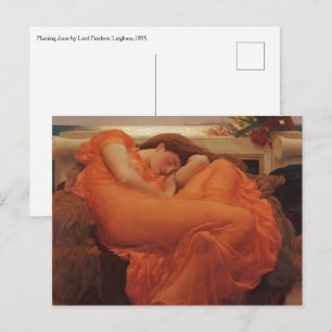 Flaming June door Lord Frederic Leighton Briefkaart