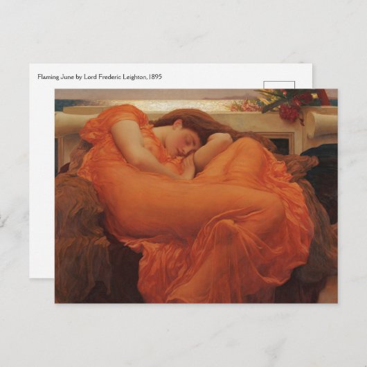Flaming June door Lord Frederic Leighton Briefkaart (Voorkant / Achterkant)
