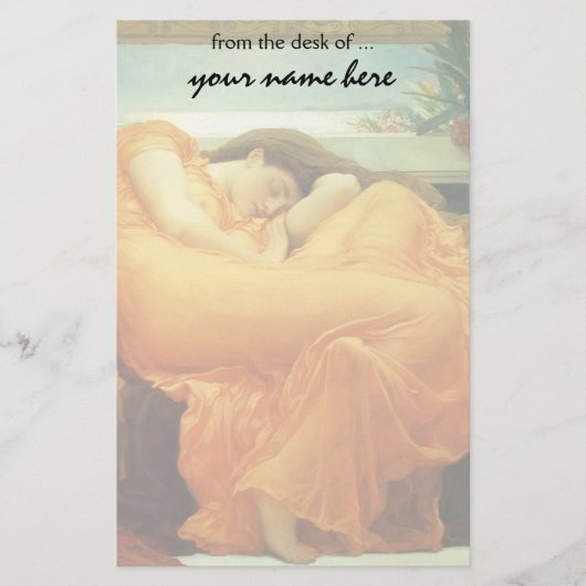 Flaming June door Lord Frederic Leighton Briefpapier (Voorkant)