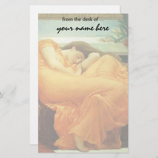 Flaming June door Lord Frederic Leighton Briefpapier (Voorkant / Achterkant)