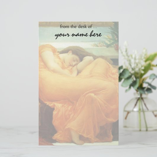 Flaming June door Lord Frederic Leighton Briefpapier (Staand voorkant)