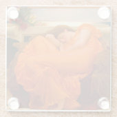 Flaming June door Lord Frederic Leighton Glazen Onderzetter (Achterkant)