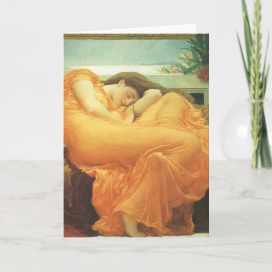 Flaming June door Lord Frederic Leighton Kaart (Voorkant)