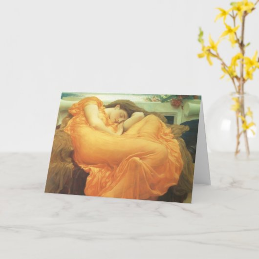 Flaming June door Lord Frederic Leighton Kaart (Gele Bloem)