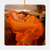 Flaming June door Lord Frederic Leighton Keramisch Ornament (Achterkant)