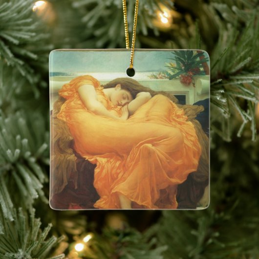 Flaming June door Lord Frederic Leighton Keramisch Ornament (Boom)