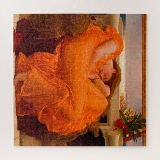 Flaming June door Lord Frederic Leighton Legpuzzel (Horizontaal)