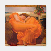Flaming June door Lord Frederic Leighton Magneet (Voorkant)