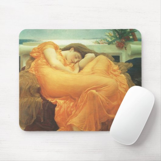 Flaming June door Lord Frederic Leighton Muismat (Met muis)