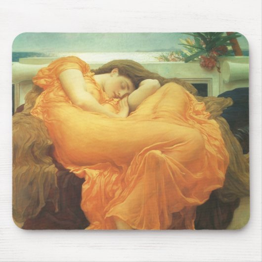 Flaming June door Lord Frederic Leighton Muismat (Voorkant)