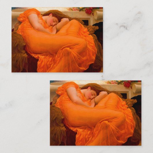 Flaming June door Lord Frederic Leighton Notitiekaartje (Voorkant / Achterkant)