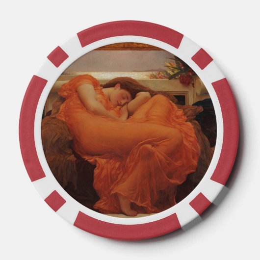 Flaming June door Lord Frederic Leighton Poker Chips (Achterkant)