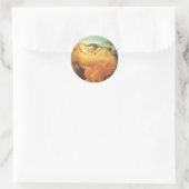Flaming June door Lord Frederic Leighton Ronde Sticker (Tas)
