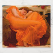 Flaming June door Lord Frederic Leighton Sparkling Wijnetiket (Enkel label)