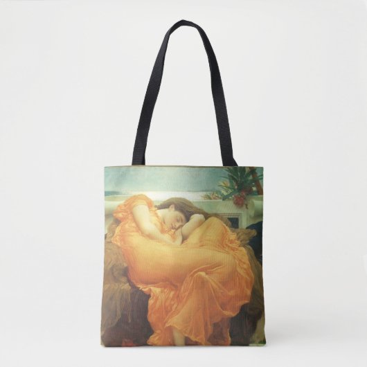 Flaming June door Lord Frederic Leighton Tote Bag (Voorkant)
