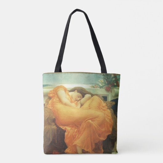 Flaming June door Lord Frederic Leighton Tote Bag (Achterkant)